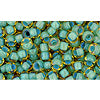 cc952 - Toho beads 8/0 rainbow light topaz/sea foam lined (10g)