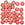 Beads wholesaler Honeycomb beads 6mm chalk lava red (30)