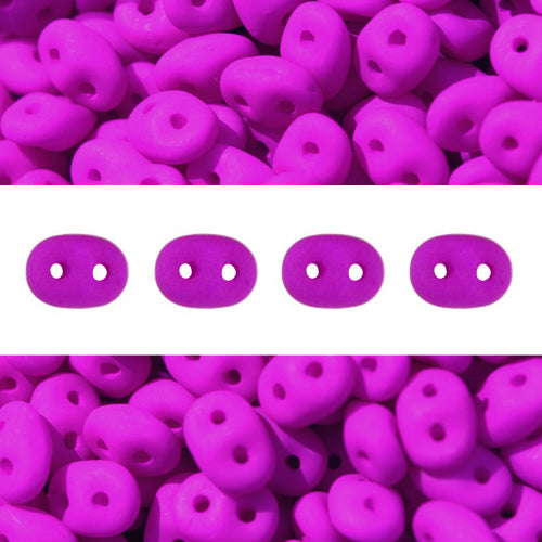 Super Duo beads 2.5x5mm Neon Purple (10g)