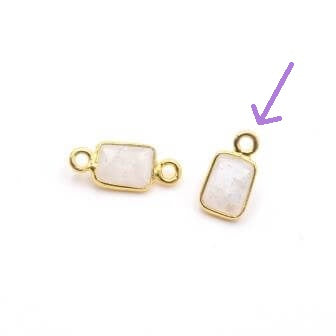 Buy Moonstone Small Rectangle Pendant Set with 11x8mm (1)