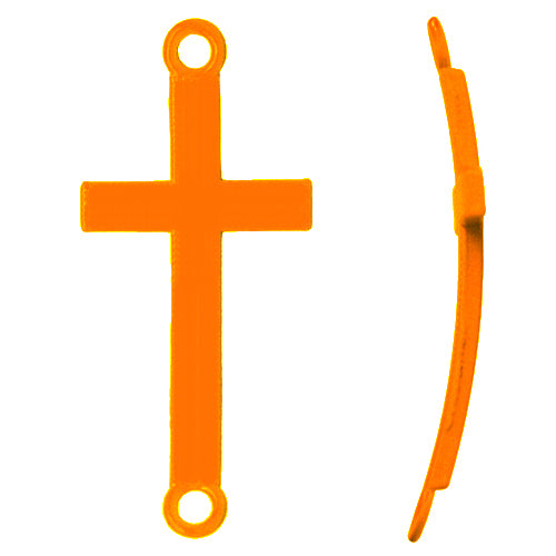 Cross link colored coating neon orange 17x37mm (1)