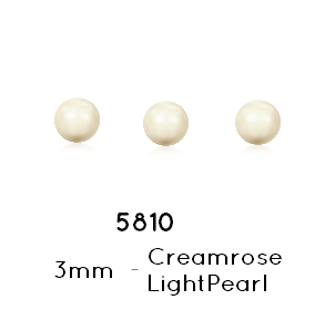 Buy 5810 Swarovski CreamRose light pearl 3mm 0.5mm (40)