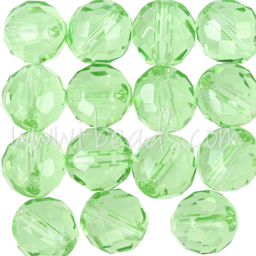 czech fire-polished beads peridot 10mm (25)