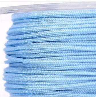 Nylon braided cord high quality- 0.8mm- blue AZUR -(sold per roll - 25m)