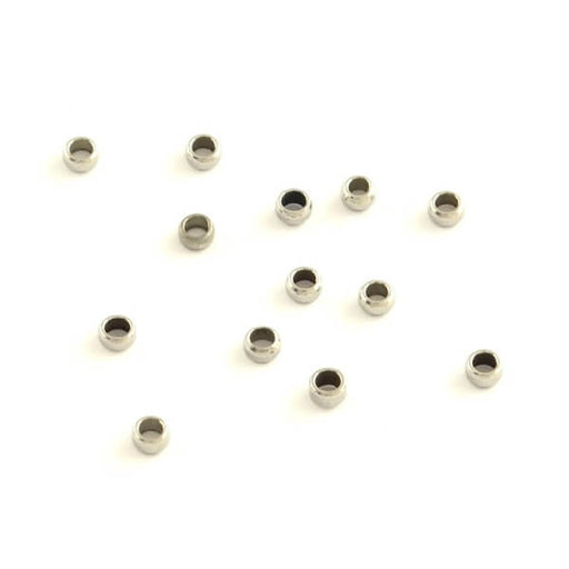 Crimp beads Stainless Steel 2mm hole: 1mm (20)