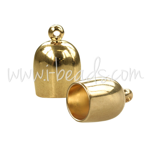 Bullet End Cap Gold Plated 6mm (2)