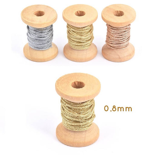 Buy Polyester and Metal Thread - light GOLD 0.8mm (2 m)