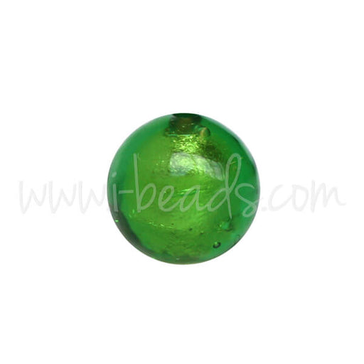 Buy Murano bead round green and gold 6mm (1)