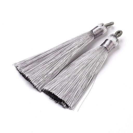 Buy Nylon tassel GREY (long) 85mm with nylon ring (1)