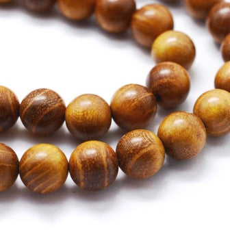 Buy wooden varnish beads, round, 10mm, hole: 1.5mm, approx 40pcs (1 strand)