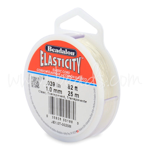 Buy Beadalon elasticity clear elastic bead cord 1mm, 25m (1)