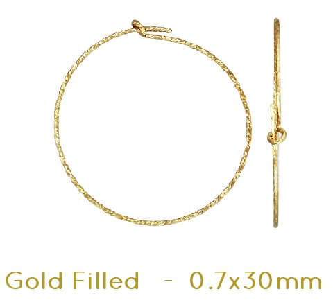 Buy Beading hoop sparkle Gold Filled - 0.7x 30mm (2)