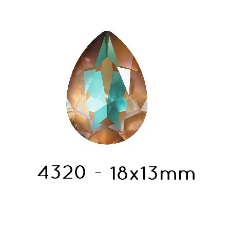 Buy Swarovski 4320 Fancy Stone PEAR- Cappuccino DELITE-18x13mm (1)