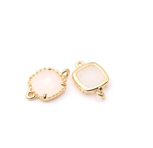 Buy Link-Brass with glass Milky white, 9,5mm (2)