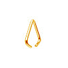 Triangle pendant pinch bail metal gold finish 6x7.5mm (25)