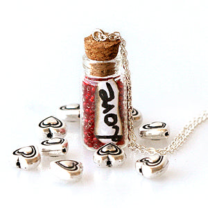 Glass bottle pendant with cork 31x12mm (1)