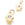 Beads wholesaler Charm, pendant gold Plated 18K Hamsa Hand with strass zircon 9,5mm (1)