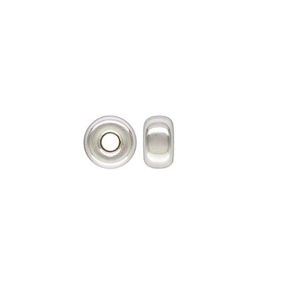Heishi rondelle beads Silver 925 4,2mm Hole:1,2mm (5)