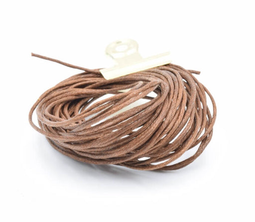 Buy Waxed cotton cord light brown 1mm, 5m (1)