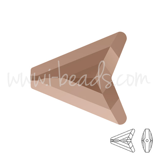 Swarovski 5748 Arrow bead crystal rose gold 2X 16mm (1)