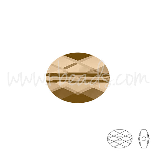5051 Swarovski mini oval bead crystal golden shadow 8x6mm (2)