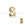 Beads Retail sales Letter bead S gold plated 7x6mm (1)