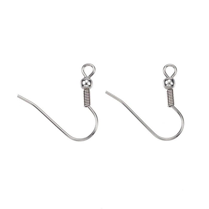 Stainless Steel Earring Hooks, Stainless Steel Color 19mm (4)