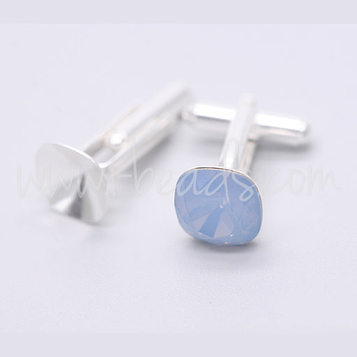 Cufflink setting for Swarovski 4470 12mm silver plated (2)