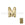 Beads Retail sales Letter bead M gold plated 7x6mm (1)
