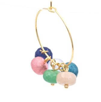 Buy Charms Natural Jade DUCK GREEN colour beads 8mm + ring gold plated ( 2 beads)