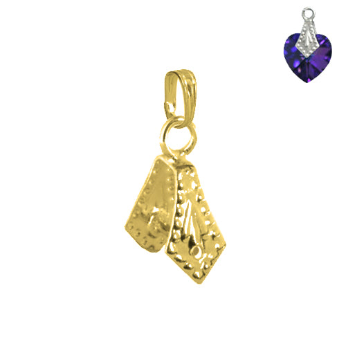 Pendant pinch bails metal gold plated 10mm (2)