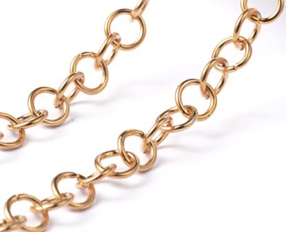 Chain Rolo Steel gold 5x0.8mm (50cm)