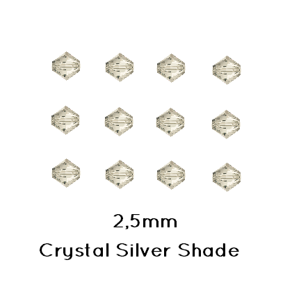 Buy Swarovski 5328 Xillion bead crystal SILVER SHADE 2,5mm (x40)