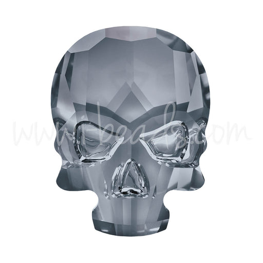 Buy Swarovski 2856 skull flat back crystal silver night 18x14mm (1)