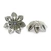 Buy Bead caps metal silver finish 9mm (10)