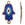 Beads Retail sales Hamsa hand link cold enamel blue 20x32mm (1)