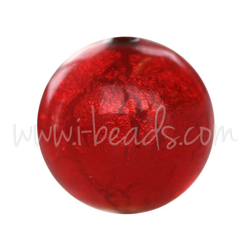 Buy Murano bead round red and gold 12mm (1)