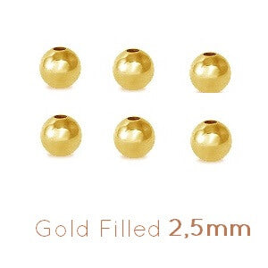 Round beads gold filled 2.5mm (10)