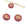 Beads wholesaler Czech pressed glass beads Dragonfly red opaline and gold 12mm (2)