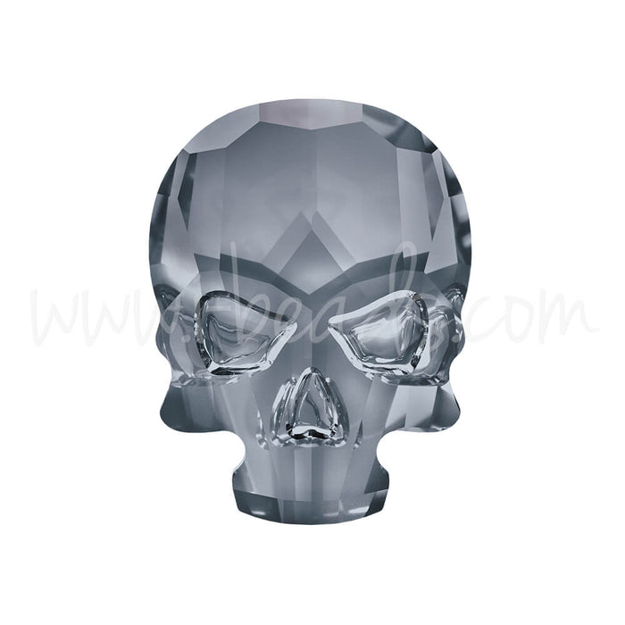 Swarovski 2856 skull flat back crystal silver night 14x10.5mm (1)