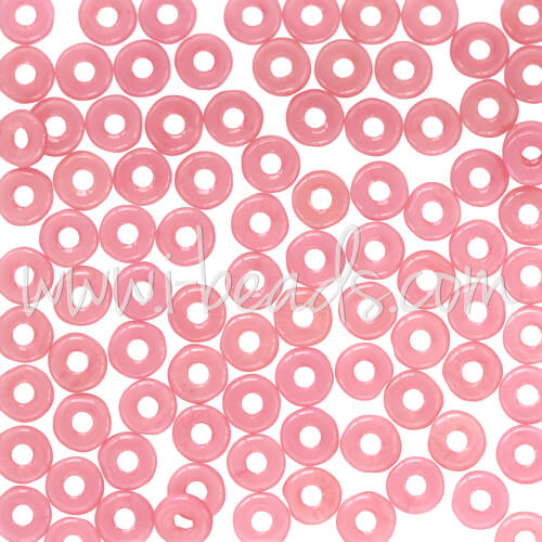 O beads 1x3.8mm coral pink (5g)
