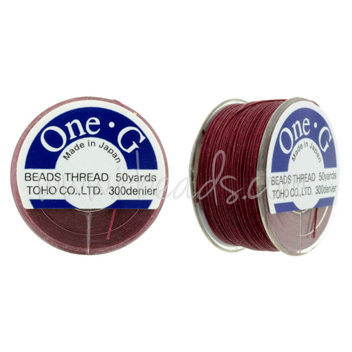 Buy Toho One-G bead thread Burgundy 50 yards/45m (1)