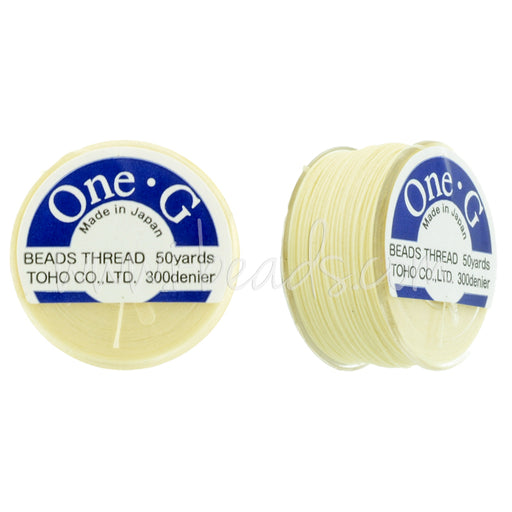 Buy Toho One-G bead thread Cream 50 yards/45m (1)