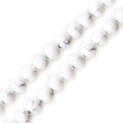 Buy White howlite round beads 4mm strand (1)