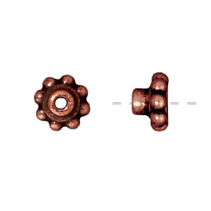 Bead aligner metal antique copper plated 6mm (2)