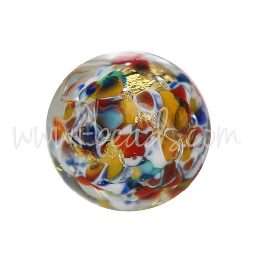 Buy Murano bead round multi 10mm (1)