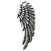 Wing shape charm metal antique silver plated 27mm (1)