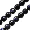 Blue goldstone round beads 10mm strand (1)