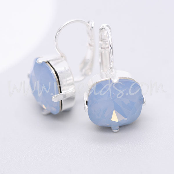 Earring setting for Swarovski 4470 12mm silver plated (2)