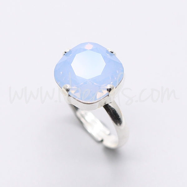 Adjustable ring setting for Swarovski 4470 12mm silver plated (1)